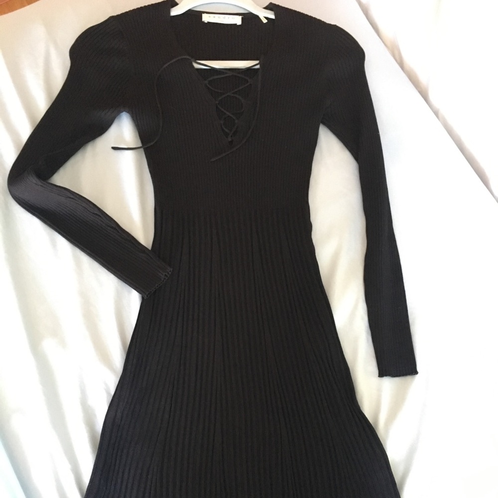 Sandro's pleated knit dress
